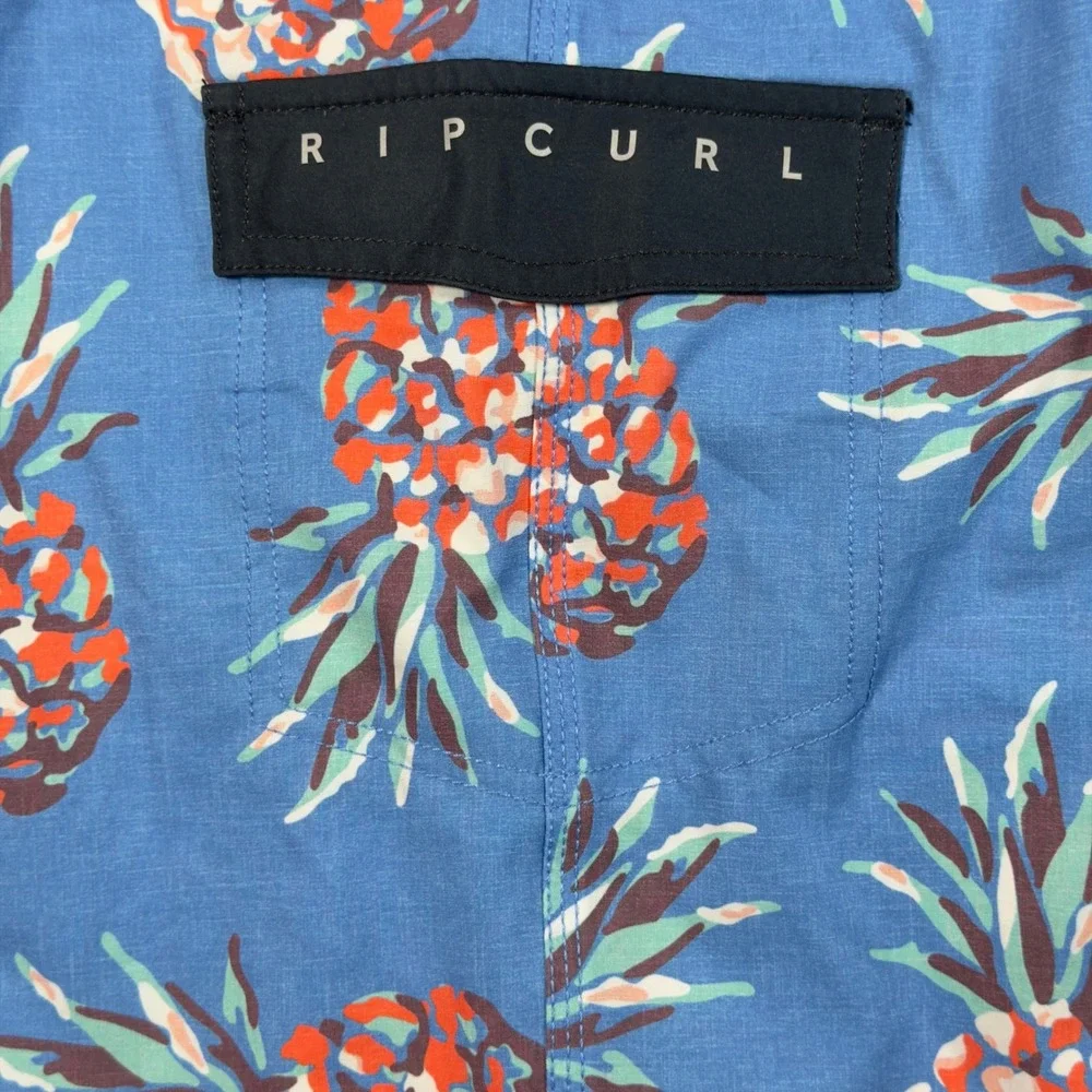Rip Curl Mirage Board Shorts Mens 32 Blue Pineapple‎ Tropical Swim Trunks 03NMBO